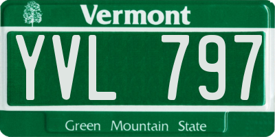 VT license plate YVL797