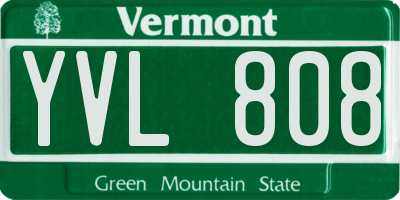 VT license plate YVL808