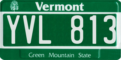 VT license plate YVL813