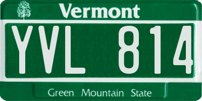 VT license plate YVL814