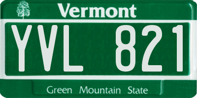 VT license plate YVL821