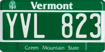 VT license plate YVL823