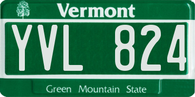 VT license plate YVL824