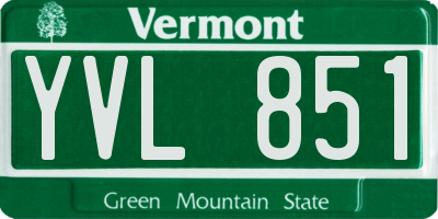 VT license plate YVL851