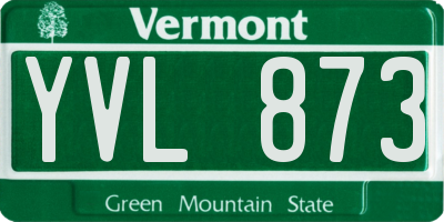 VT license plate YVL873