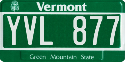 VT license plate YVL877
