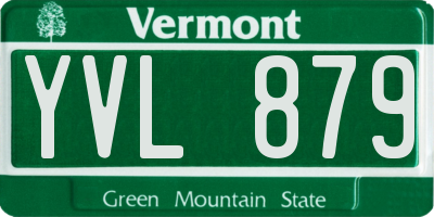VT license plate YVL879