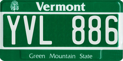 VT license plate YVL886