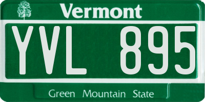 VT license plate YVL895