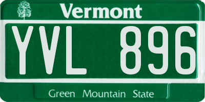 VT license plate YVL896