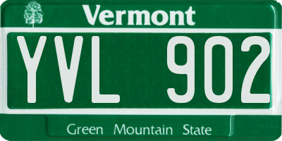 VT license plate YVL902