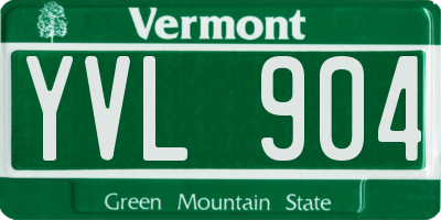 VT license plate YVL904