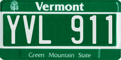 VT license plate YVL911