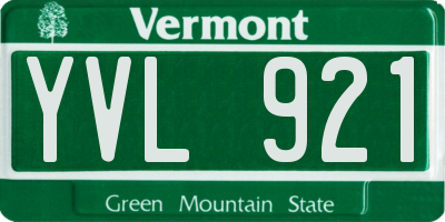 VT license plate YVL921