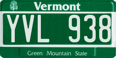 VT license plate YVL938