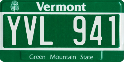 VT license plate YVL941
