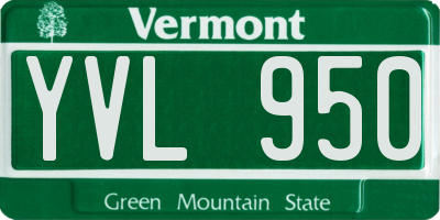 VT license plate YVL950