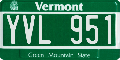VT license plate YVL951