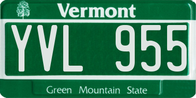 VT license plate YVL955
