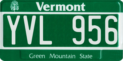VT license plate YVL956