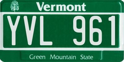 VT license plate YVL961