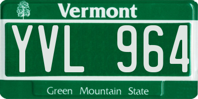 VT license plate YVL964