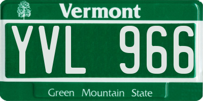 VT license plate YVL966