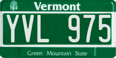VT license plate YVL975