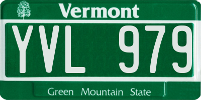 VT license plate YVL979