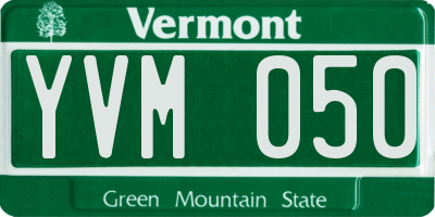 VT license plate YVM050