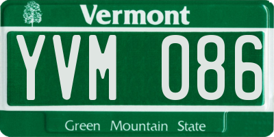VT license plate YVM086