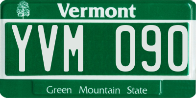 VT license plate YVM090
