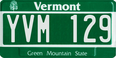 VT license plate YVM129
