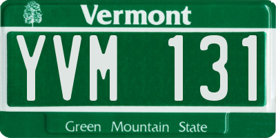 VT license plate YVM131
