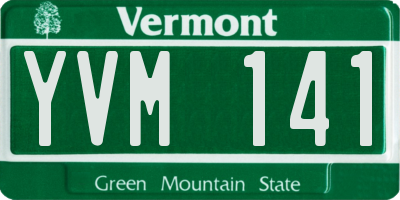 VT license plate YVM141