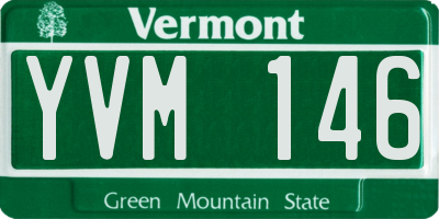 VT license plate YVM146