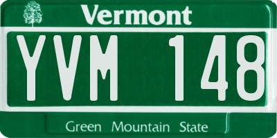 VT license plate YVM148