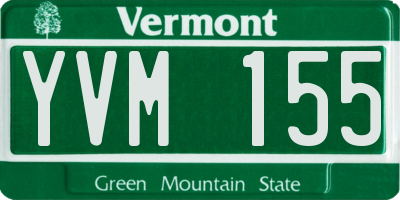 VT license plate YVM155