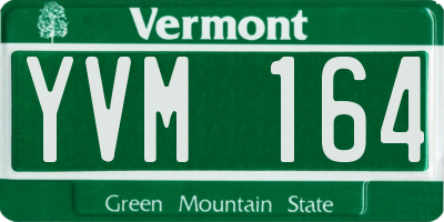 VT license plate YVM164