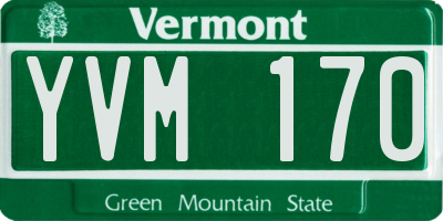 VT license plate YVM170