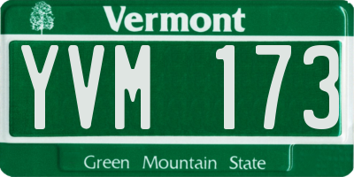 VT license plate YVM173