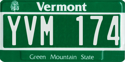 VT license plate YVM174