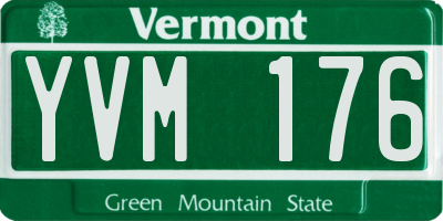 VT license plate YVM176