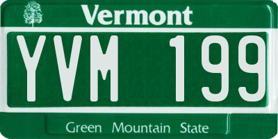 VT license plate YVM199