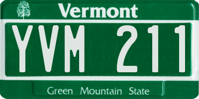 VT license plate YVM211