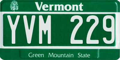 VT license plate YVM229