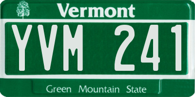 VT license plate YVM241