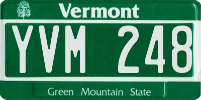 VT license plate YVM248
