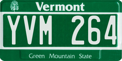 VT license plate YVM264