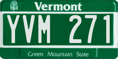 VT license plate YVM271